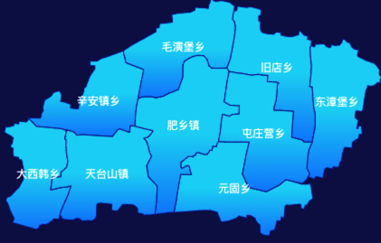 echarts颜色渐变地图