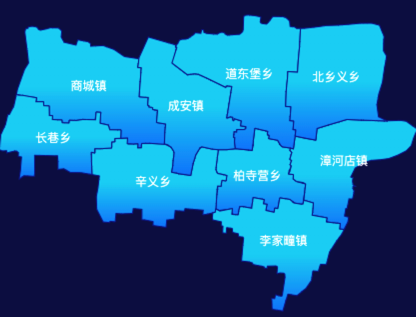 echarts颜色渐变地图