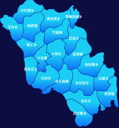 echarts颜色渐变地图