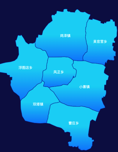 echarts颜色渐变地图