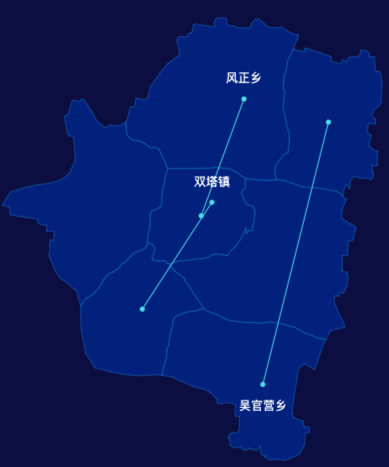 echarts地图自定义引导线