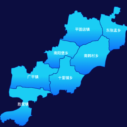 echarts颜色渐变地图