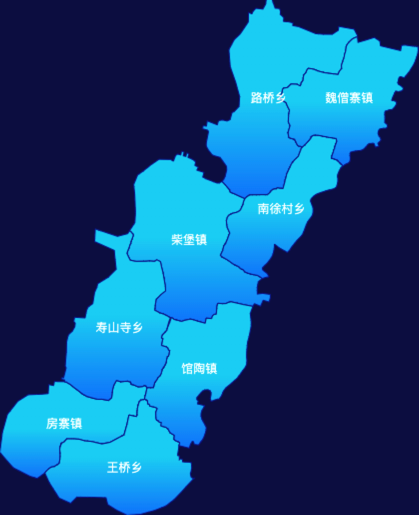 echarts颜色渐变地图