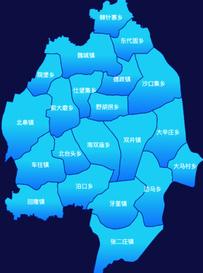echarts颜色渐变地图