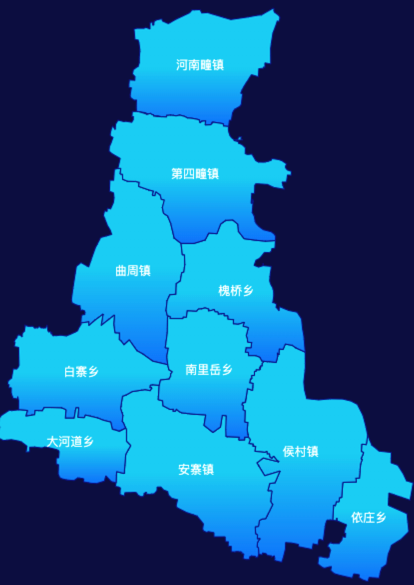 echarts颜色渐变地图