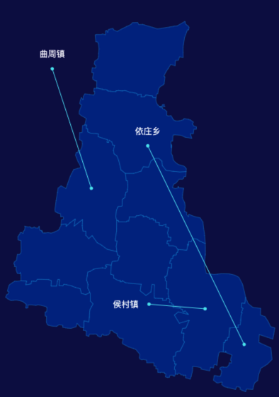echarts地图自定义引导线