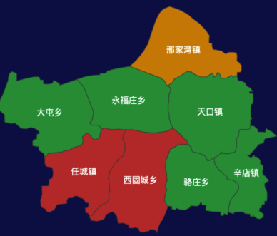 echarts邢台市任泽区常规地图效果
