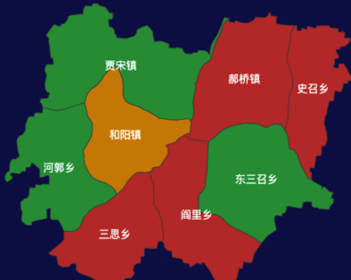 echarts邢台市南和区地图定义颜色代码演示