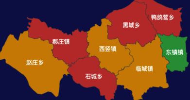 echarts邢台市临城县常规地图效果