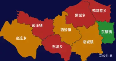 echarts邢台市临城县常规地图效果