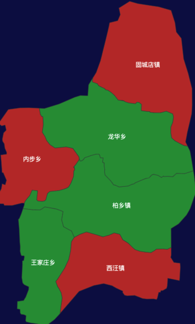 echarts邢台市柏乡县常规地图效果