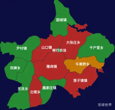 echarts邢台市隆尧县常规地图效果