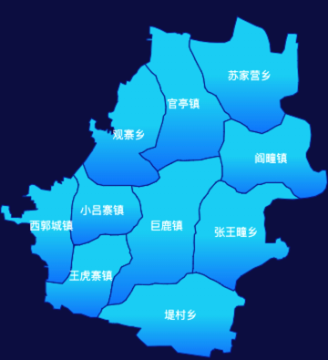 echarts邢台市巨鹿县颜色渐变