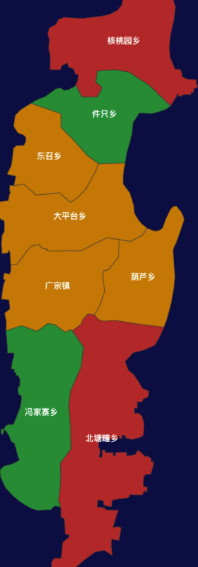 echarts邢台市广宗县常规地图效果