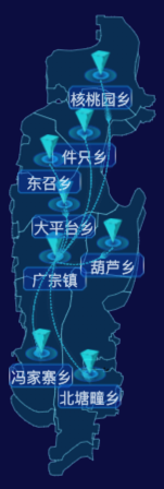 echarts邢台市广宗县飞线图