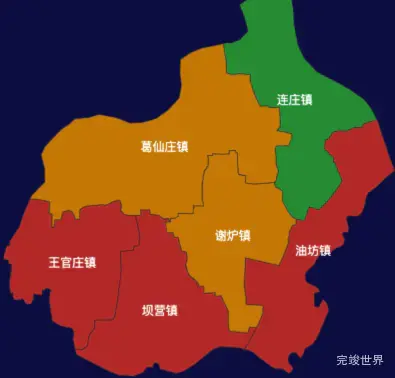 echarts邢台市清河县常规地图效果