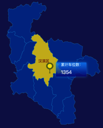 echarts安康市地图插旗子效果实例
