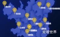 echarts遵义市地图冒泡效果实例下载