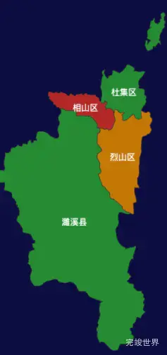 echarts淮北市地区地图geoJson数据