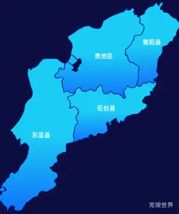 echarts池州市地图颜色渐变实例