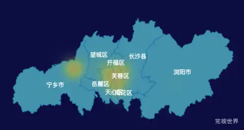 echarts长沙市地图实现热力图效果