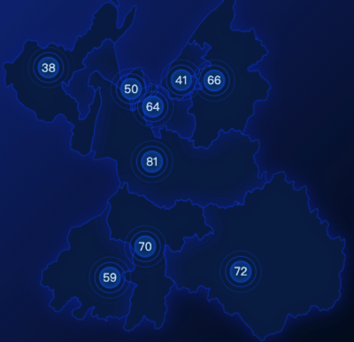 echarts常德市地图实现圆形波纹状气泡图效果
