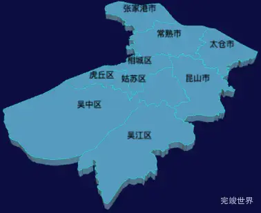 echarts苏州市3d地图效果实例