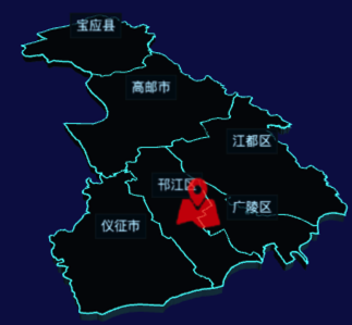 echarts扬州市地图3d地图加自定义图标