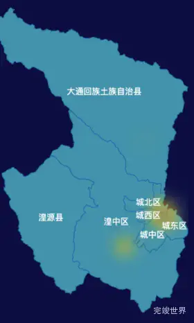 echarts西宁市地图实现热力图效果实例