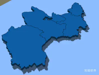 echarts黄南藏族自治州地图3d地图实例效果