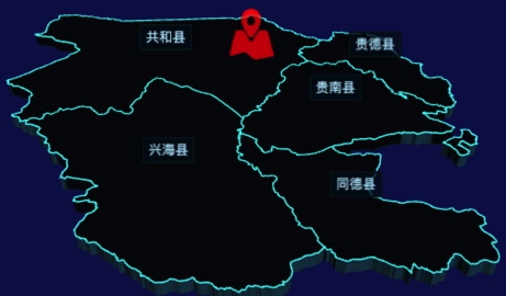 echarts海南藏族自治州3d地图自定义图标实例