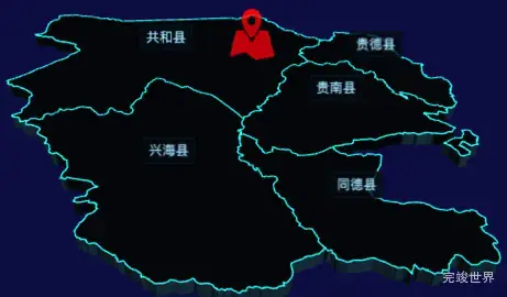 echarts海南藏族自治州3d地图自定义图标实例