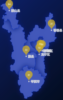 echarts梧州市地图实现气泡效果
