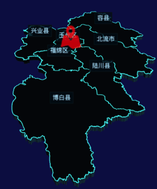 echarts玉林市3D地图自定义图标实例