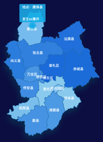 echarts张家口市地图tooltip轮播实例