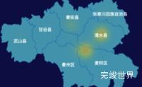 echarts天水市地图热力图效果实例