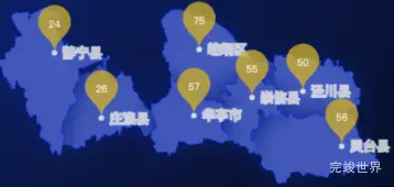 echarts平凉市地图气泡效果实例