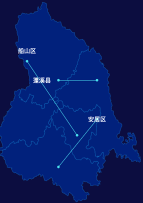 echarts遂宁市地图自定义引导线实例代码