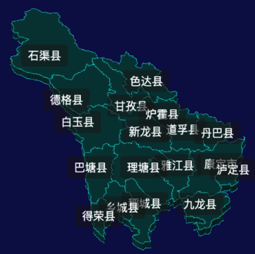 threejs甘孜藏族自治州地图3d地图label标签实例代码