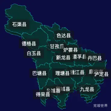 threejs甘孜藏族自治州地图3d地图label标签实例代码