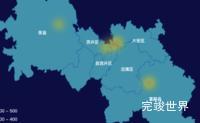 echarts自贡市地图热力图实例代码