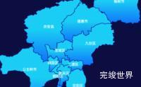 echarts长春市地图定义颜色效果实例