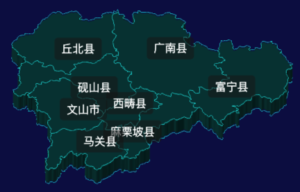 threejs文山壮族苗族自治州地图3d地图label标签实例