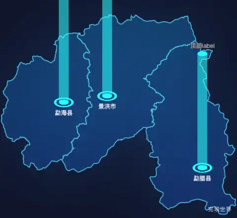 echarts西双版纳傣族自治州地图添加柱状图演示实例