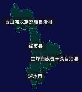 threejs怒江傈僳族自治州地图3d地图label标签实例代码