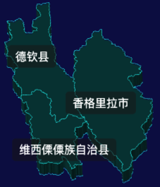 threejs迪庆藏族自治州地图3d地图label标签代码演示