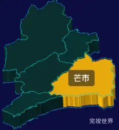 threejs德宏傣族景颇族自治州地图3d地图鼠标移入显示标签并高亮代码演示