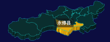 threejs九江市地图3d地图鼠标移入显示标签并高亮实例代码