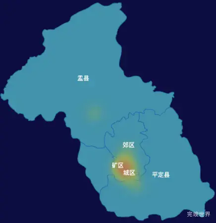 echarts阳泉市地图热力图效果