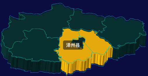 threejs晋城市地图3d地图鼠标移入显示标签并高亮实例